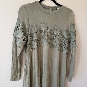 Francesca's Collections Olive Long Sleeve Dress